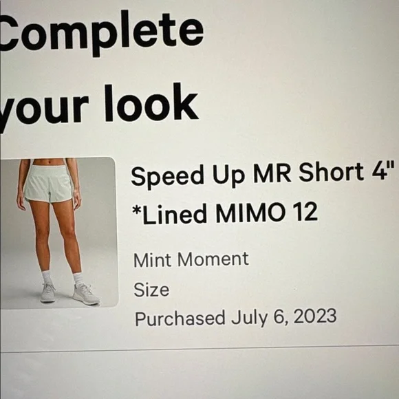 Lululemon mint moment shorts 
Size 12 - Picture 3 of 3